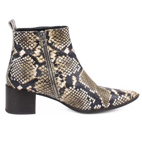 Everlane The Boss Boot Python Snakeskin Embossed Pointed Toe Boots Women's 8 - Picture 7 of 13